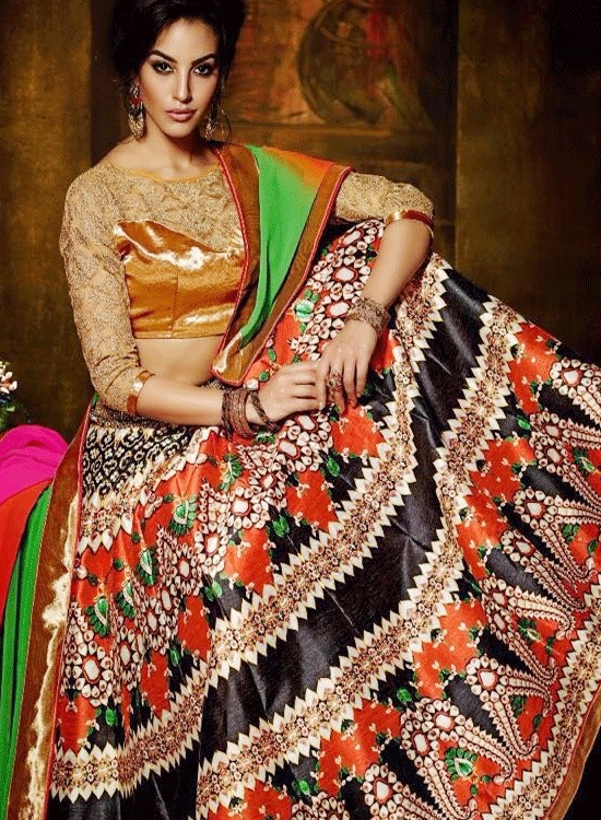 Dazzling Party Wear Banglori Silk Embroidered Lehenga