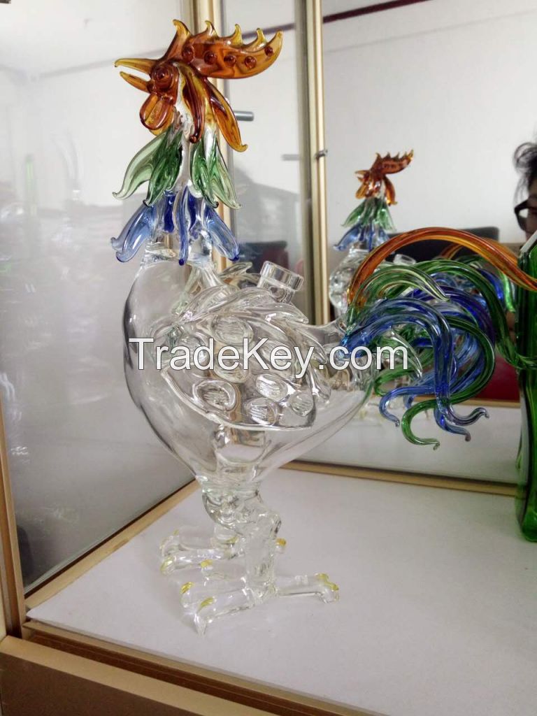 The rooster bottle Chicken modelling glass products