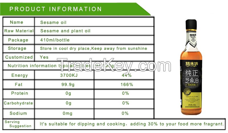 410ml Traditional crafts 100% pure sesame oil