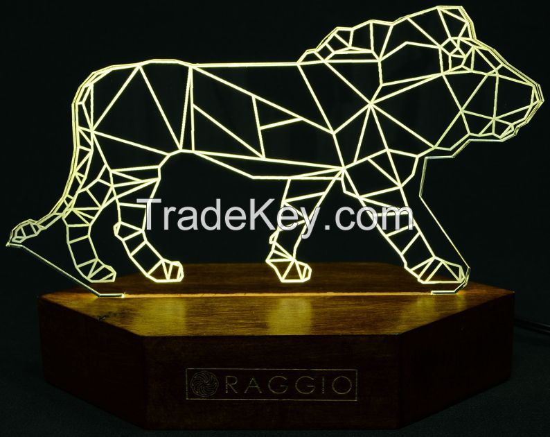 artistic engraved acrylic led lighting