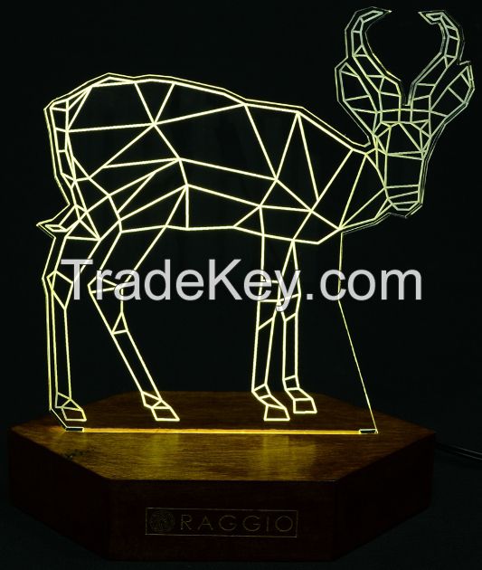 artistic engraved acrylic led lighting