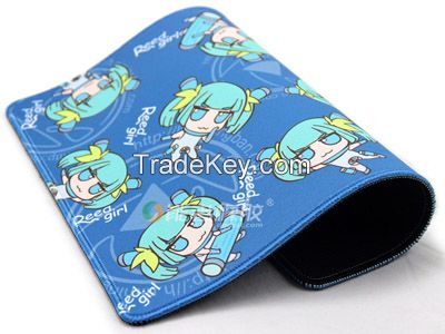 Manufacturer custom cartoon print natural rubber non-slip mouse pad