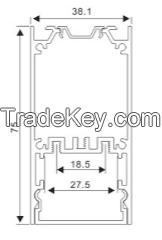 1.5 inches aluminum LED profile for pendent light