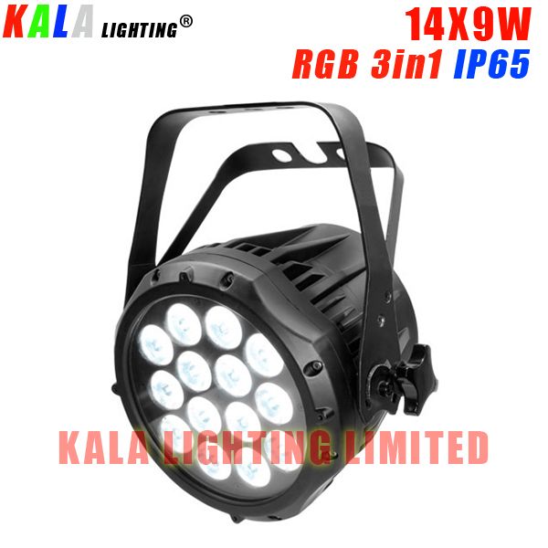 High Quality LED Outdoor Wash Lightings 14X9W RGB 3in1 Tri-color Waterproof IP65 PAR Can Light
