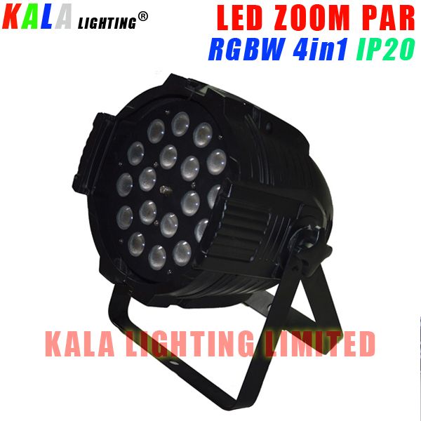 DJ Party Stage Indoor IP20 Zoom PAR Can 18X10W RGBW 4in1 Quad-color LED PAR Light