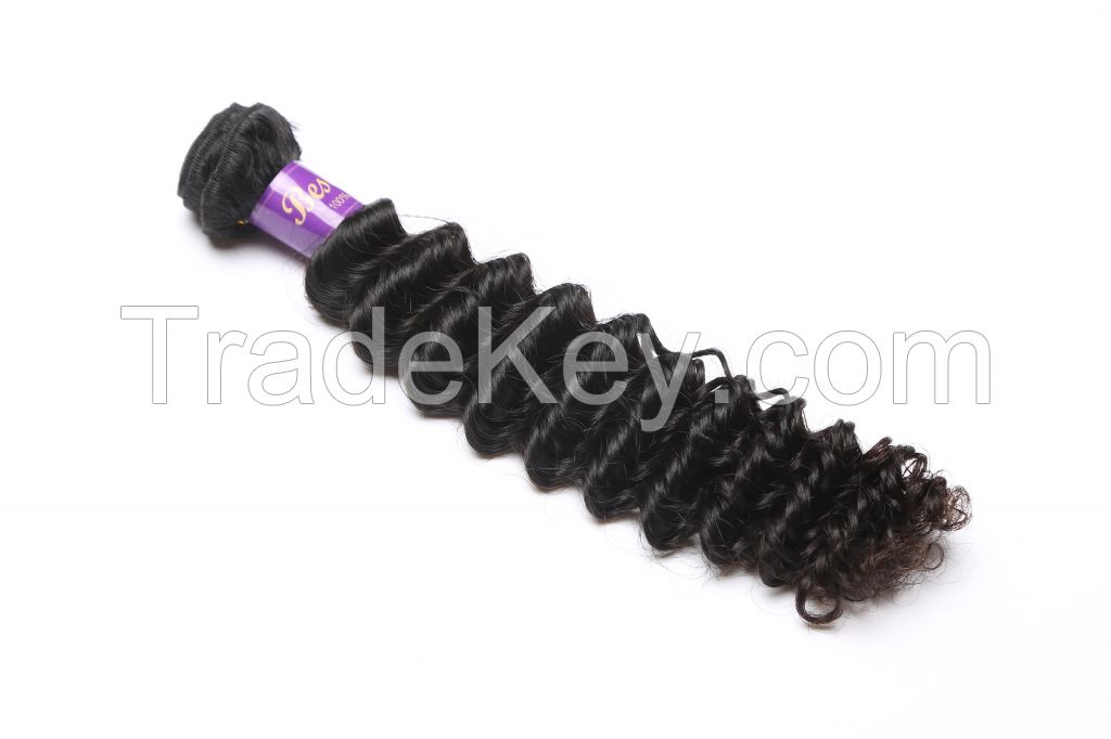 Deep Wave Human Hair Virgin Brazilian Remy Hair Extension