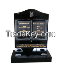 Hot Sale Angel Headstone With Flowers And Cross In Shanxi Black