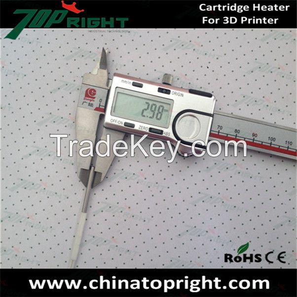 High quality molding heating rod cartridge 3mm 24v, length 30mm 0r 40m