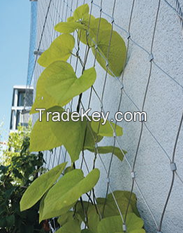 Green plant protective fence woven flexi stainless steel