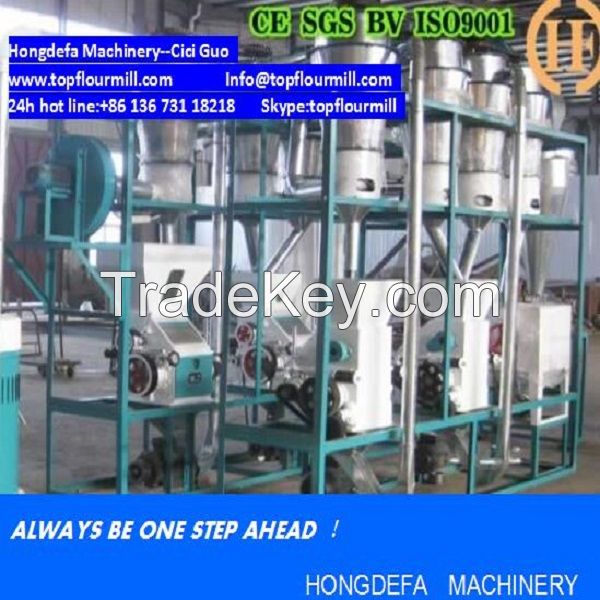 10t per 24h wheat flour milling machine