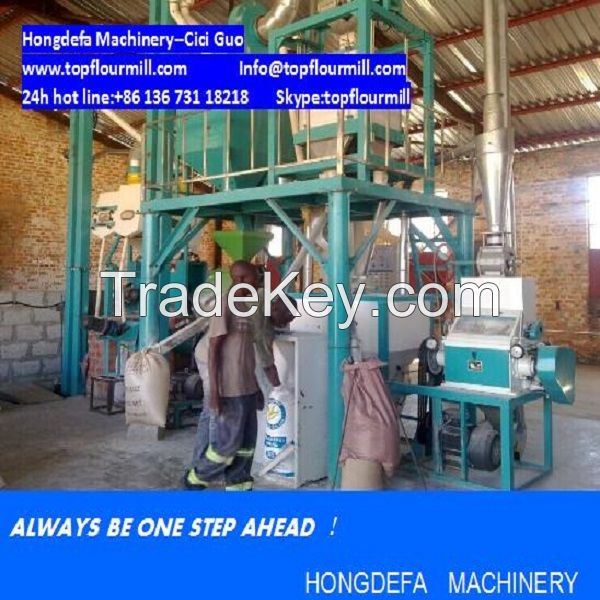 10t per 24h maize flour milling machine