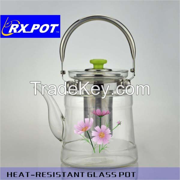 Promotional glass tea pot