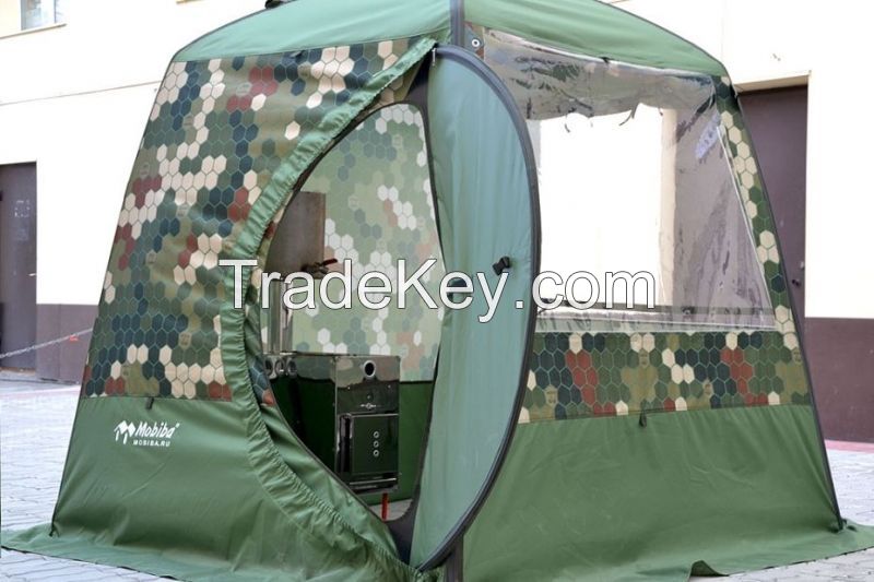 Mobile Outdoor Camping Sauna Tent Shelter MB-10 with 2 windows and furnace 