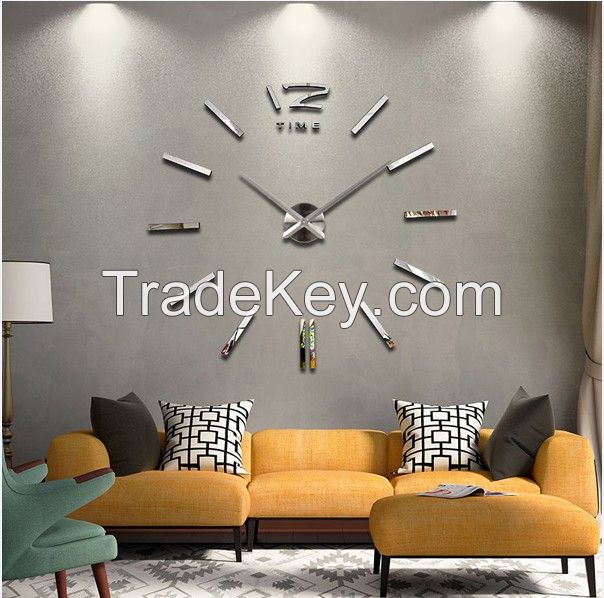 Wall sticker clock for home decoration