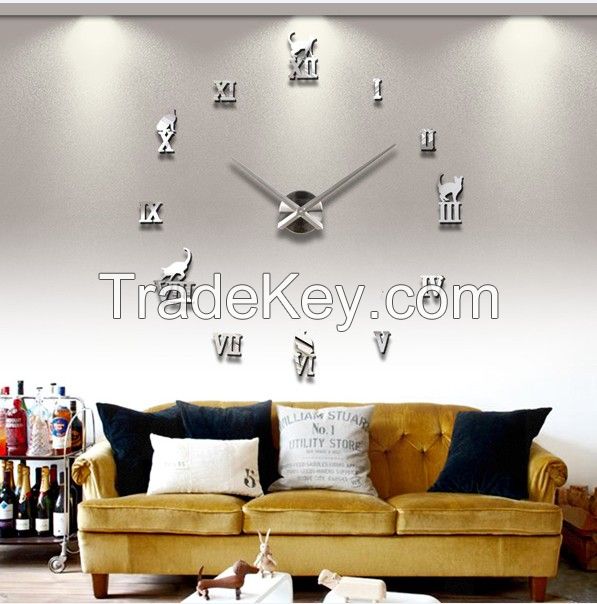 Decorative home wall sticker clock