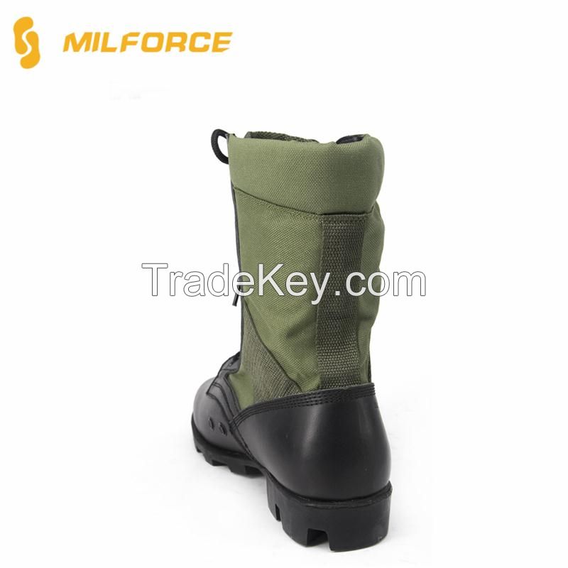 New Design Durable Black Leather Combat Boot