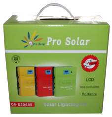Solar lighting kit LED bulb light use solar panel charger