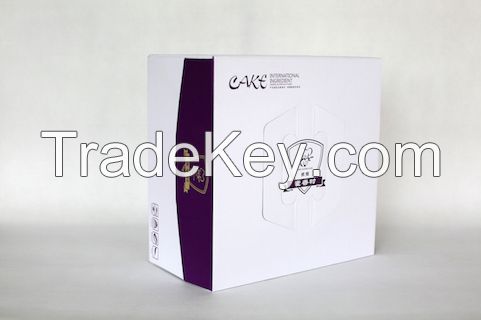 Decorative Corrugated Paper Cake Box with Handle