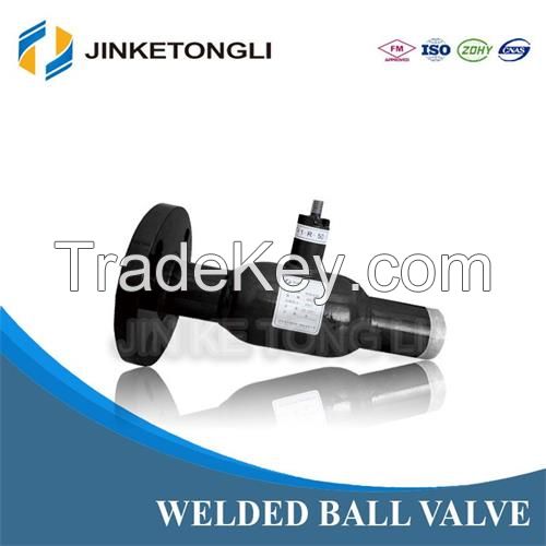 Single Flanged Stainless Steel Welded Ball Valve 