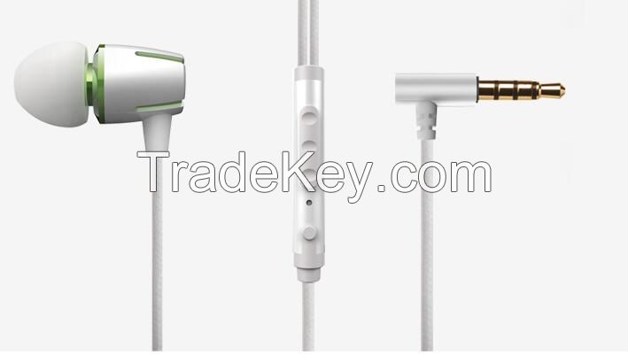 metal earphone E72,metallic earbud, plastic earphone, line-control headset portable earphone