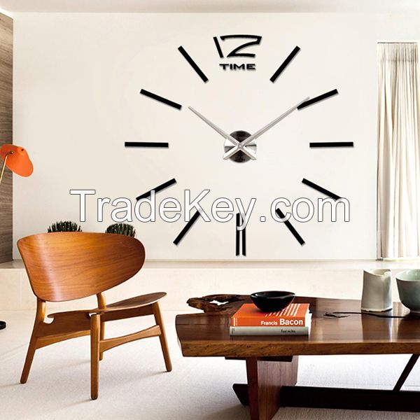 MAX3 Luxury DIY 3D Home Art Decoration Frameless Wall Clock