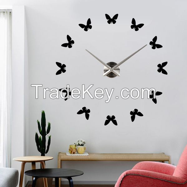 Original brand big size diy wall clock max3 mirror stick DIY sticker acrylic wall clock