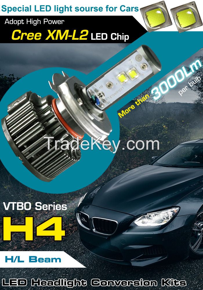 HB2 9003 H4 Car LED Headlight Conversion Kits For Vehicles Headlamps