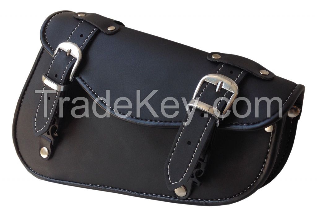 MOTORBIKE MOTORCYCLE GENUINE LEATHER SOLO SPORTSTER SWINGHRAM CHOPPER BAG