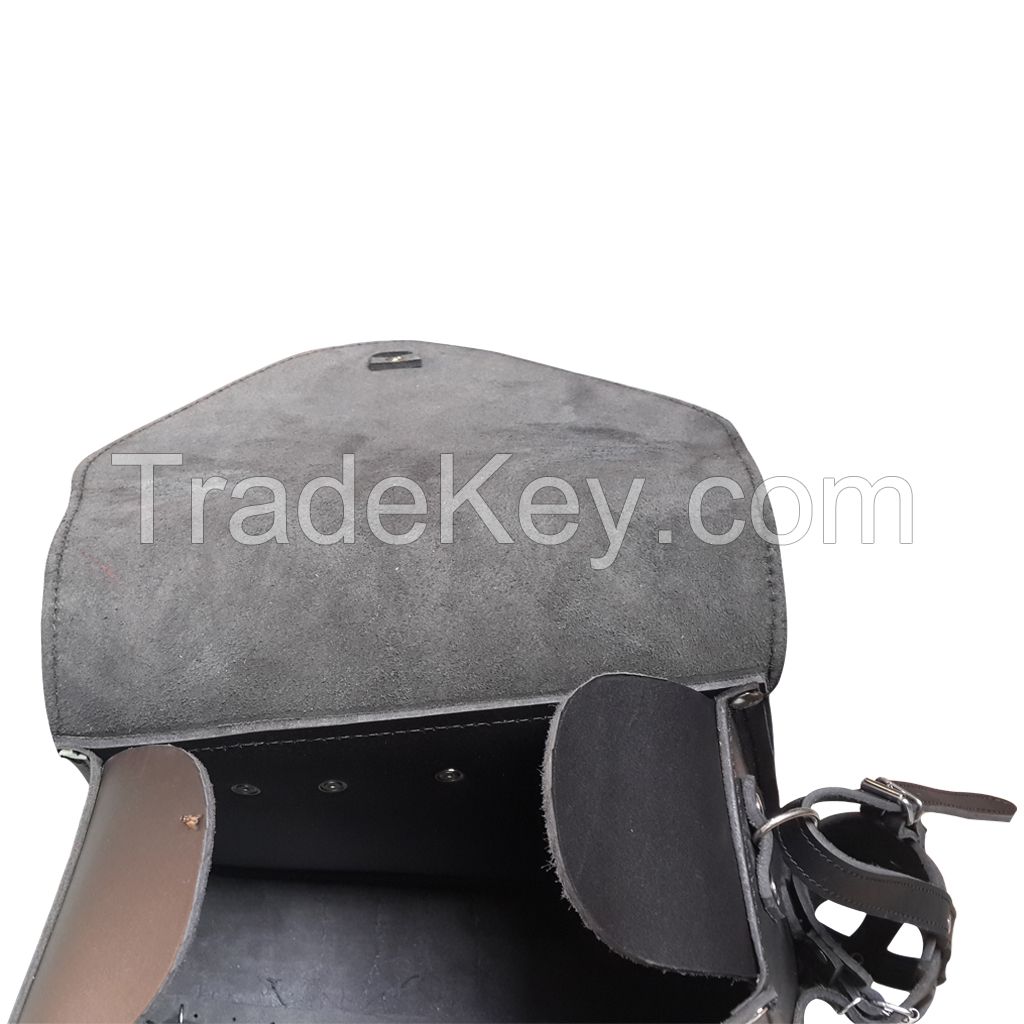 MOTORBIKE MOTORCYCLE GENUINE LEATHER SOLO SPORTSTER SWINGHRAM CHOPPER BAG