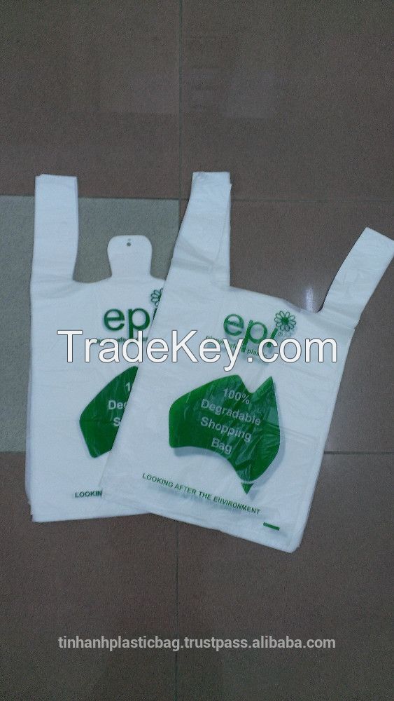 Vest handle carrier plastic bag