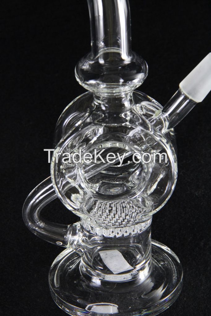 Clean Glass Ecipse Rig Honeycomb Hookah- 23cm