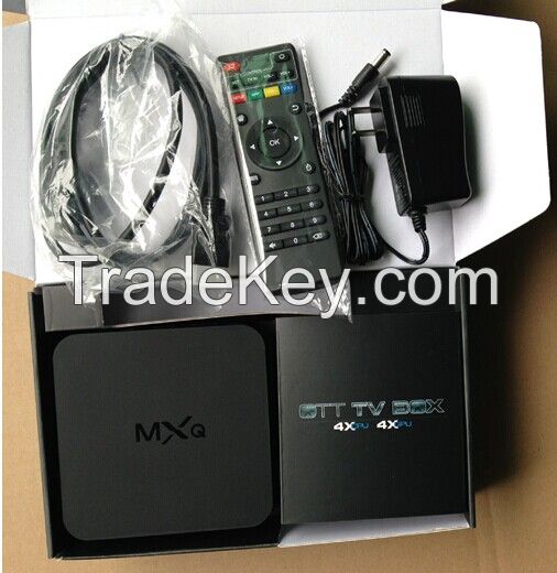 High quanlity Android 4.4 smart TV BOX, tv android box quad core Amlogic S805 MXQ andriod smart tv box