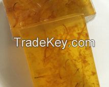 SAFFRON and honey glycerine base soap