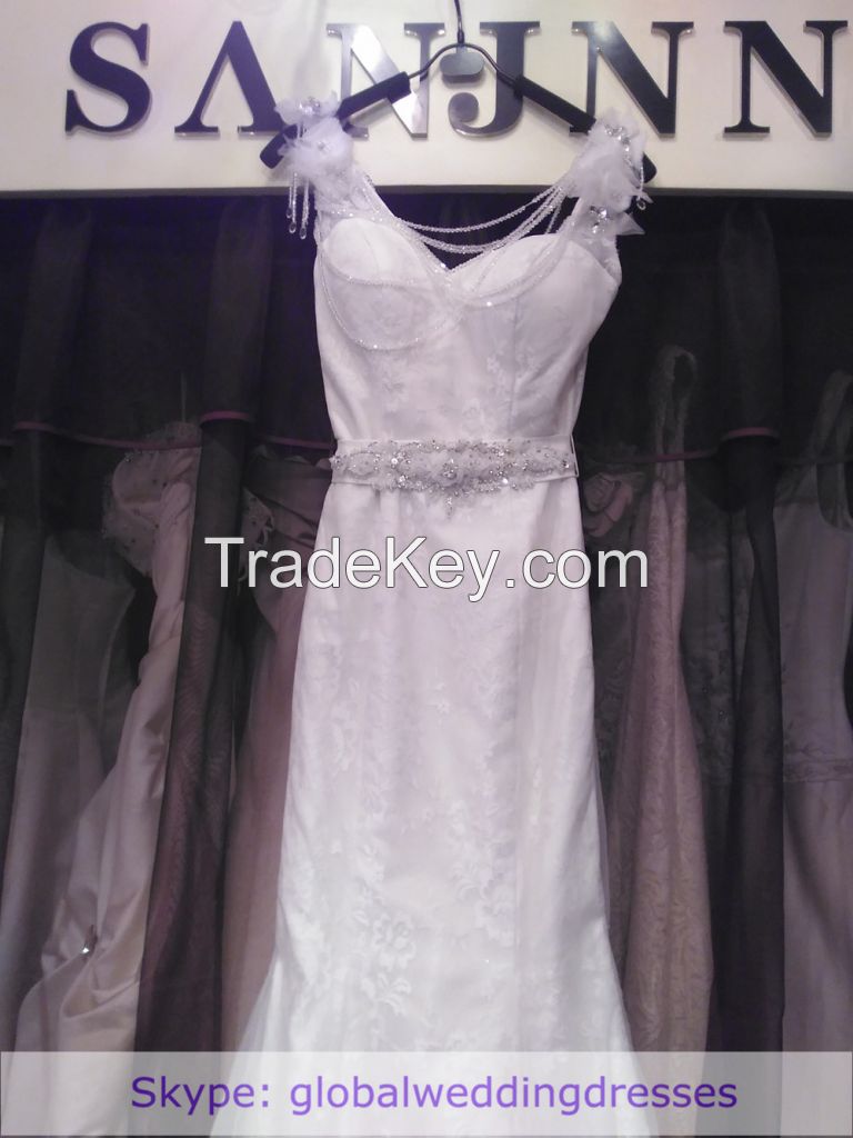 Stunning Lace Wedding Dress Ivory  Trumpet/Mermaid Court Train Wedding