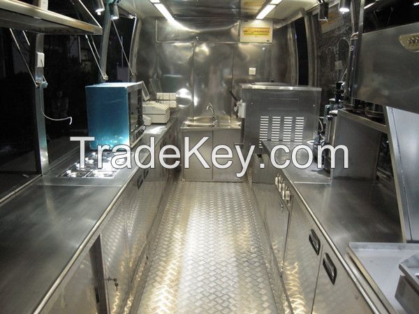 Customized mobile large wheel food cart trailer TC6700