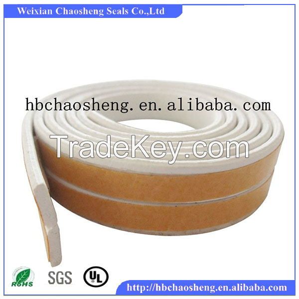 Self adhesive rubber seal for car door and window