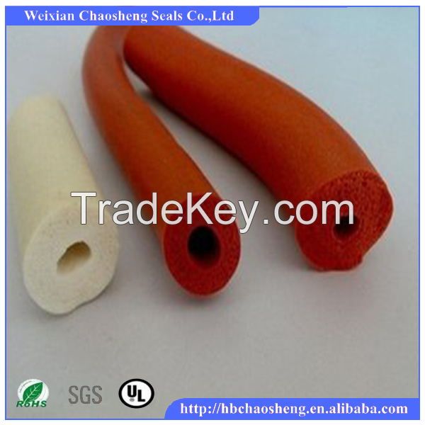 Extrusion silicone sponge seal strip silicone foamed rubber seal strip