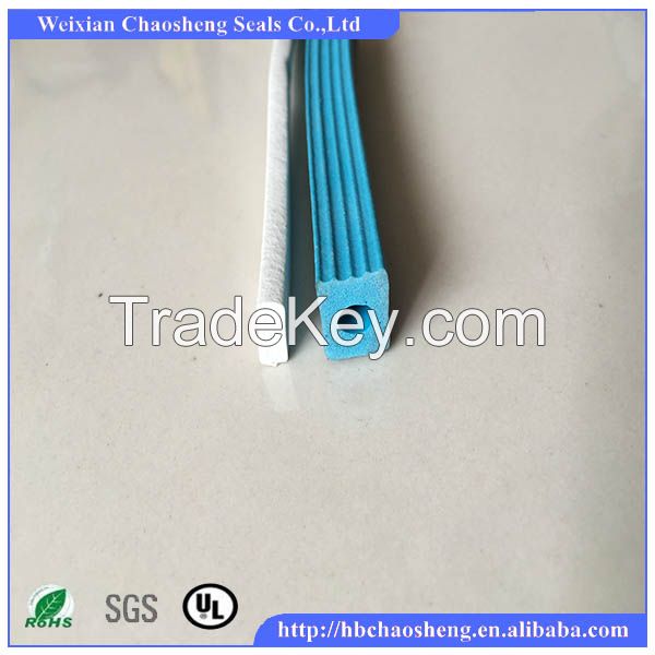 Extrusion silicone sponge seal strip silicone foamed rubber seal strip