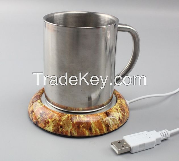 Usb Cup Warmer Wood Color, Usb Coffee Cup Warmer