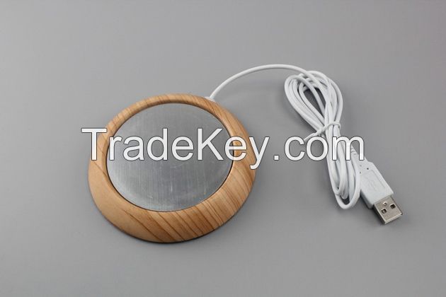 Usb Cup Warmer Wood Color, Usb Coffee Cup Warmer