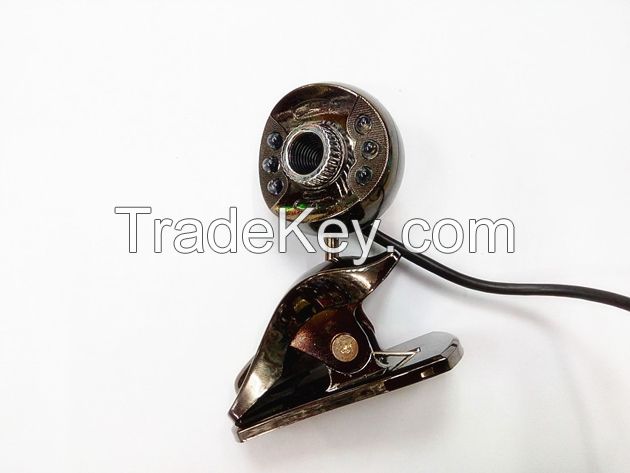 round digital camera with 6 led and sandwich clip