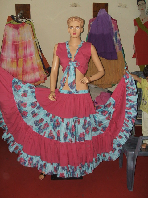 printed  skirts , belly dancing costumes, long skirts and dresses