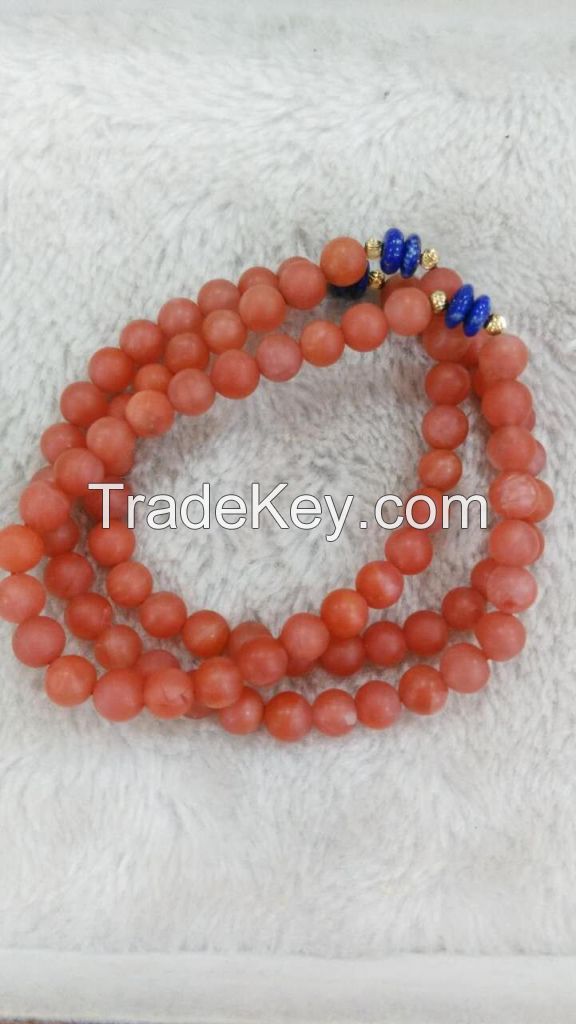 Nanhong Agate bracelet with 3 laps