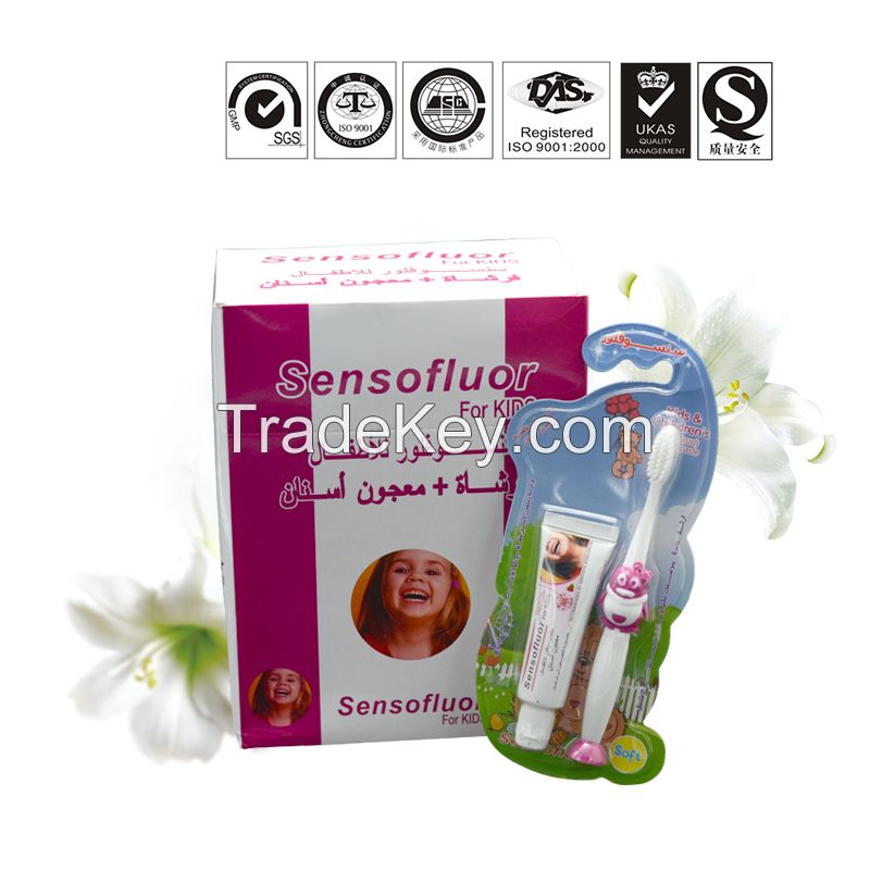 Professional OEM manufacture natural fluoride free herbal kids teeth whitening toothpaste