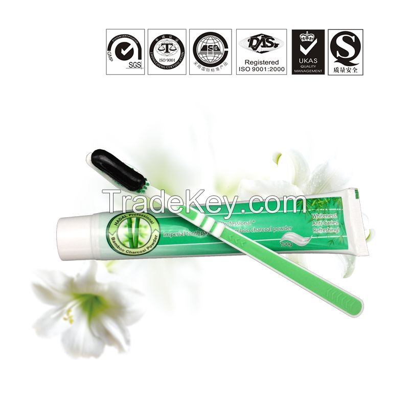 FDA aproved priviate logo customize package bamboo charcoal all natural black gel toothpaste