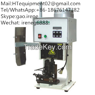 Automatic electrical crimping machine with single end