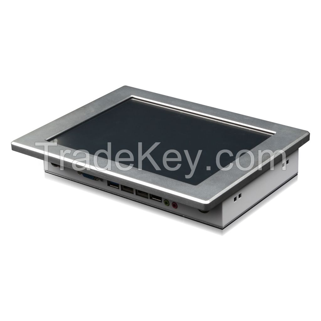 10 inch industrial touch screen panel pc with fanless design and low power consumption