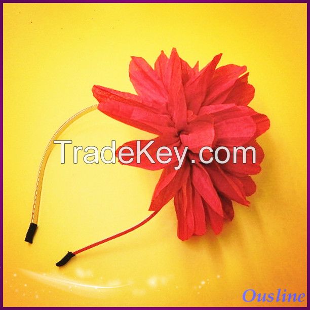 2016 hair accessories, bulk multilayer flower headbands for girls