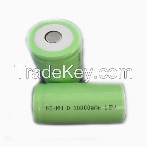 1.2V NIMH rechargeable batteries D 10000mah
