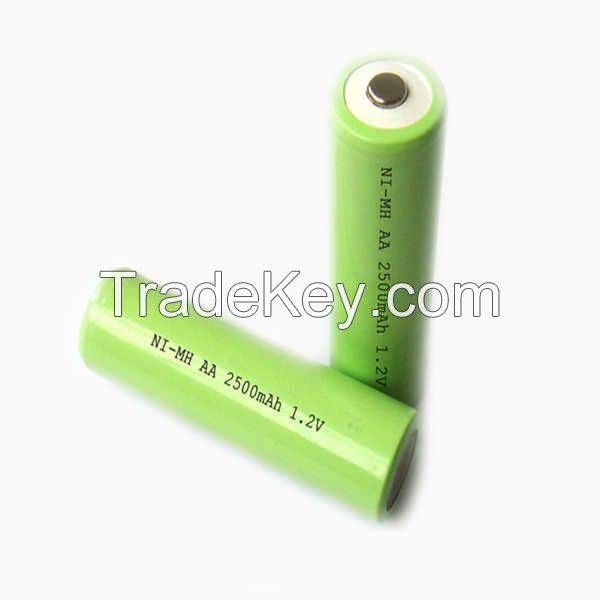 1.2V NIMH rechargeable batteries AA 2500mah